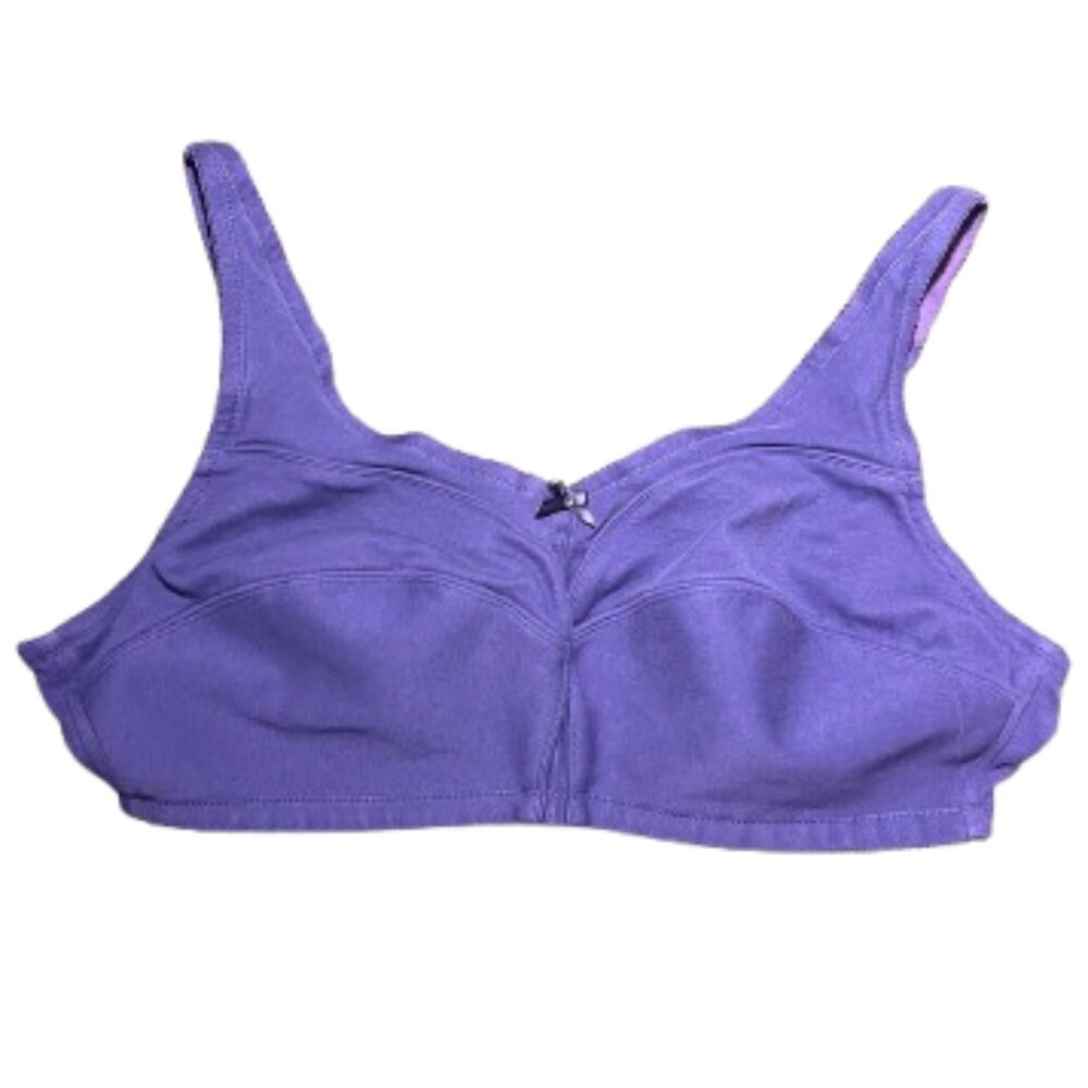 💜 Comfort Choice Purple Wireless Bra – Size 44C 💜